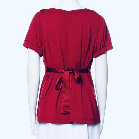 MARC JACOBS Gorgeous V-neck Drop Waist Sash Tie Top - SO PRETTY! - Picture 5 of 8